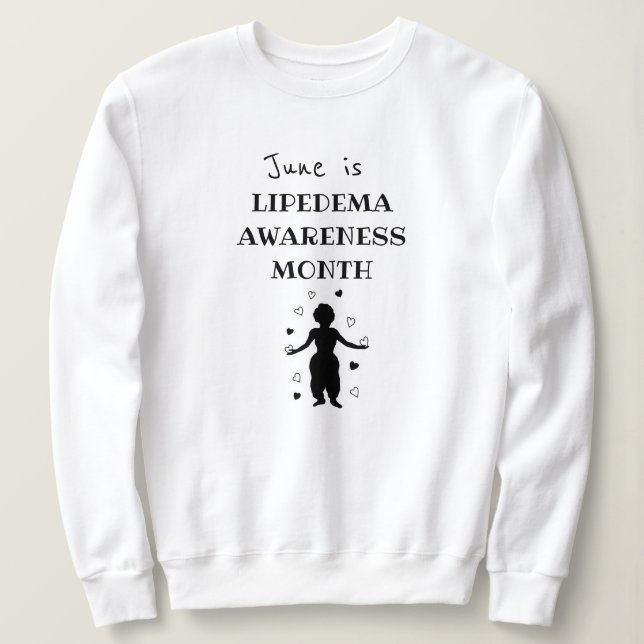 Moletom June é Lipedema Awarness Month Plus T-Shirt Tamanh (Frente do Design)