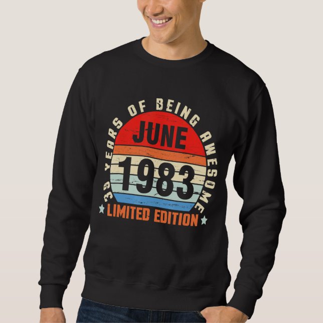 Moletom Junho De 1983 Aniversário De 39 Anos De Esforço (Frente)