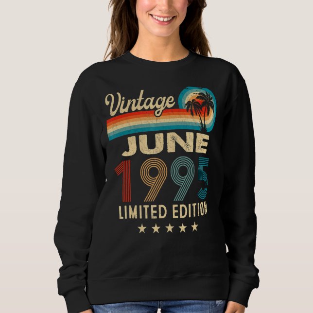 Moletom Junho de 1995 27th Birthday Vintage (Frente)