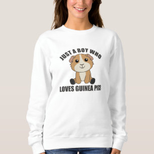 Moletom Just A Boy who Guinea Pig Loves Sweet Animal
