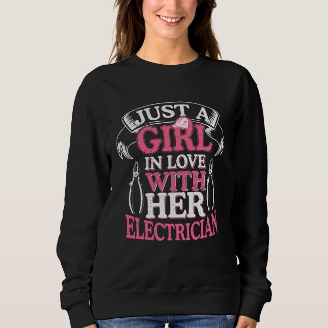 Moletom Just a Girl in love with her Electrician Circuit C (Frente)