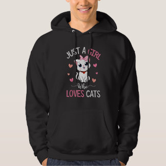 Moletom Just A Girl Who Loves Cats Tshirt Cute Cat Lover G