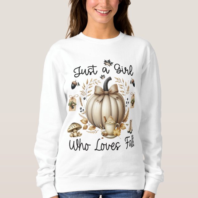 Moletom Just A Girl Who Loves Fall Cozy Autumn Season (Frente)