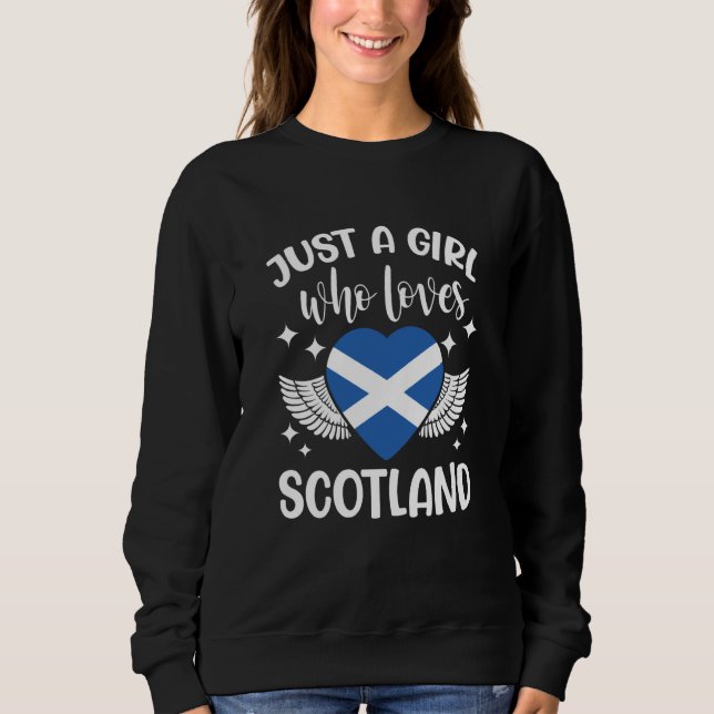 Moletom Just A Girl Who Loves Scotland Scottish (Frente)