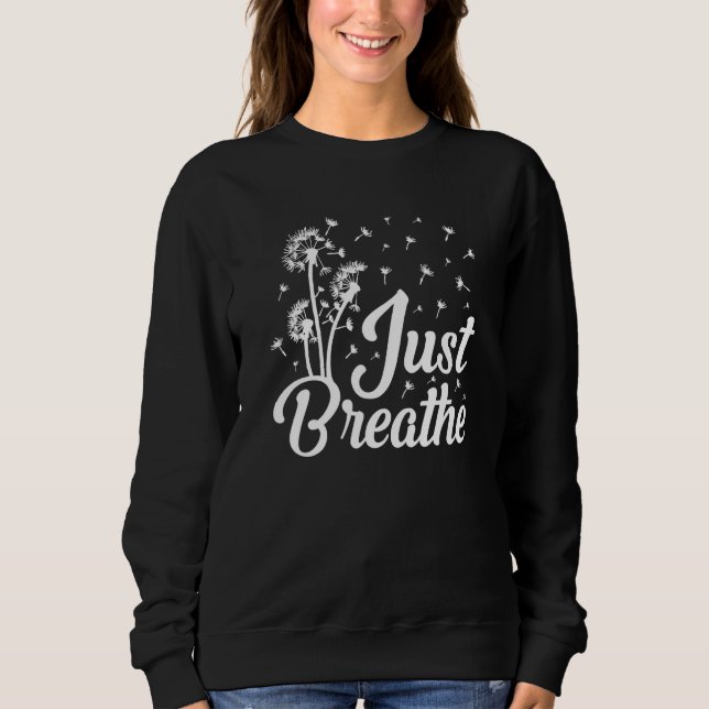 Moletom Just Breathe Dandelion Wildflower Botanical Nature (Frente)