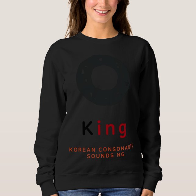 Moletom K culture Korean alphabet Hangul Consonant   14 (Frente)