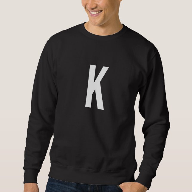 Moletom K Letter Number Symbol Alphabet Initial Premium (Frente)
