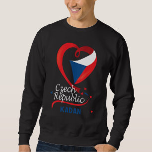 Moletom Kadan República Checa Bandeira do Coração Casaco d