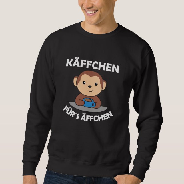 Moletom Käffchen Para Os Macacos Um Macaco Engraçado Com (Frente)