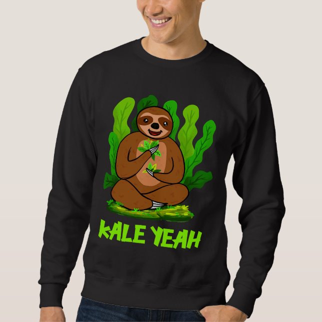 Moletom Kale Sim Sloth Vegan Vegetarian (Frente)