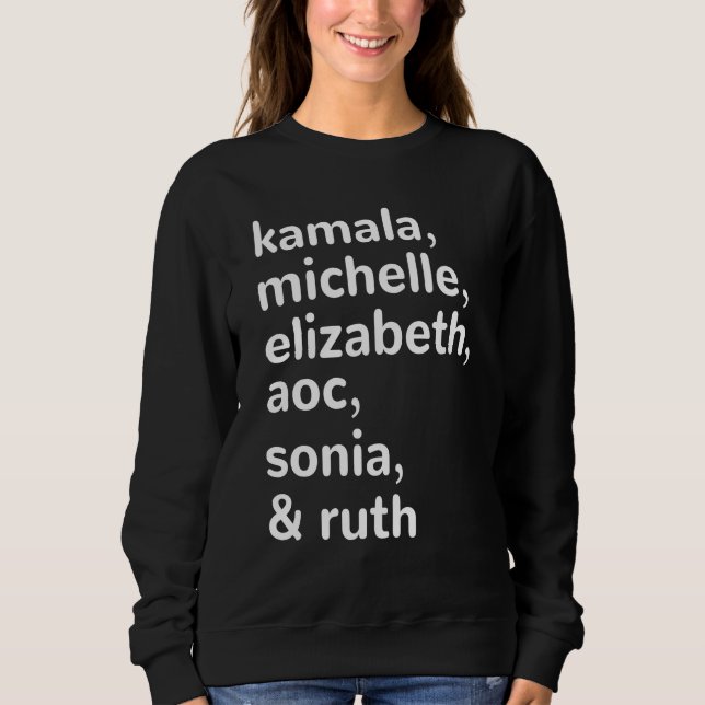 Moletom Kamala, AOC, RBG, Ruth Bader Michelle Obama (Frente)