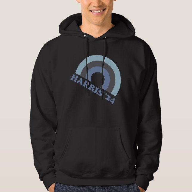 Moletom Kamala Harris 2024 Arco-íris Retro (Frente)
