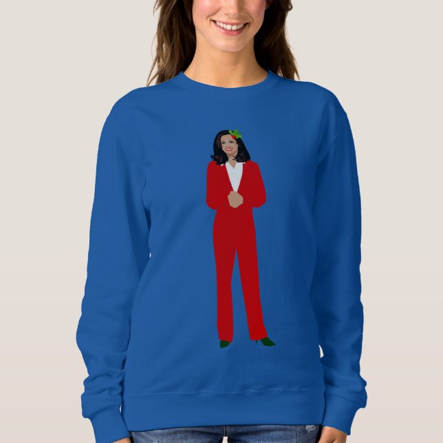 Moletom kamala harris christmas holly (Frente)