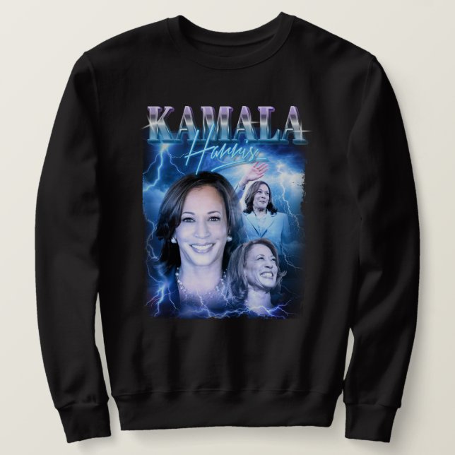 Moletom Kamala Harris Estilo Retroativo dos anos 90 (Frente do Design)