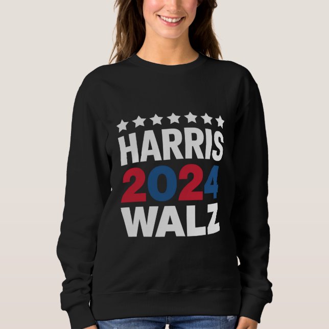 Moletom Kamala Harris Walz Para Presidente Vice-Presidente (Frente)