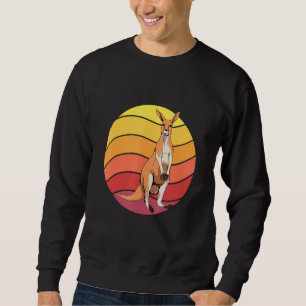Moletom Kangaroo Retro Sunset Kangaroo Art Kangaroos