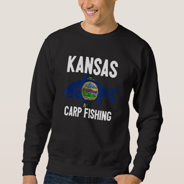 Moletom Kansas Carp Fisheries Angler American Carp Angling (Frente)