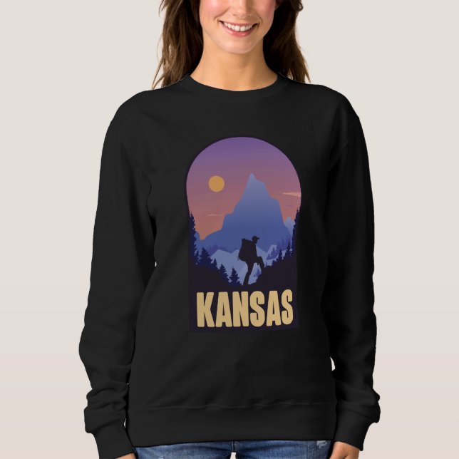 Moletom Kansas State USA Hiking Trip Souvenir (Frente)