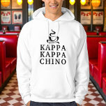 Moletom Kappa Kappa Chino Estilo de Vida Grego Funny<br><div class="desc">Mostre a vida do café e o espírito do campus no nosso engraçado "Kappa Kappa Chino" Estilo de Vida Grego Hoodie! Apresentando um gráfico lúgubre de café a vapor e uma carta colegial preta e ousada em um capuz branco, esta design é perfeita para amantes de café nas fraternidades, ou...</div>