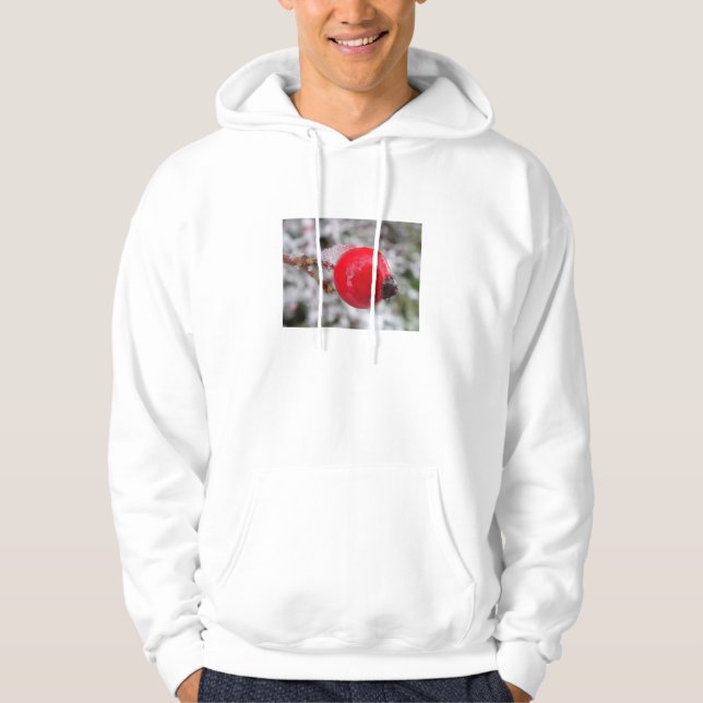 Moletom Kapuzenshirt Hagebutte mit Eis (Frente)