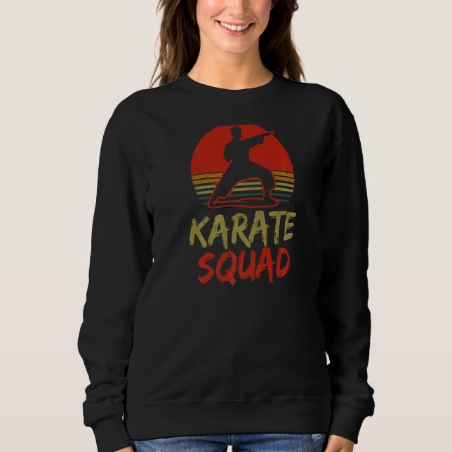 Moletom Karate Squad Vintage Retro Sunset Karate (Frente)