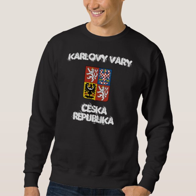 Moletom Karlovy Vary, República Checa com casaco de armas (Frente)