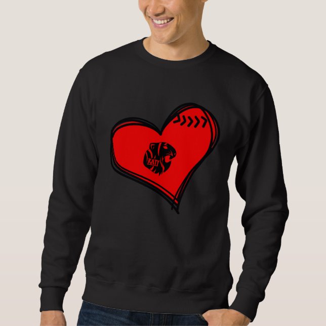 Moletom Katy Tigers Baseball Heart (Frente)