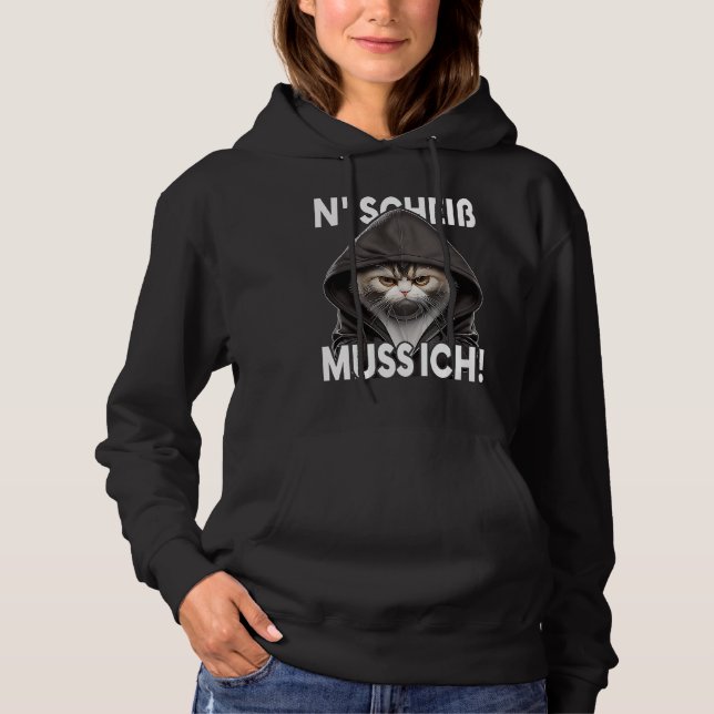 Moletom Katze Spruch Lustig Geschenk I N Scheiß musich (Frente)