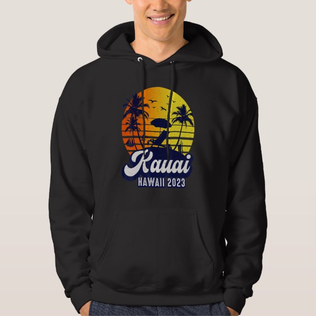 Moletom Kauai Hawaii 2023 Hawaiian Sunset Beach Retro (Frente)