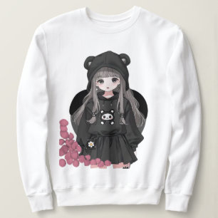 Moletom Kawaii Anime Girl Hoodie Aestic Sweatshirt