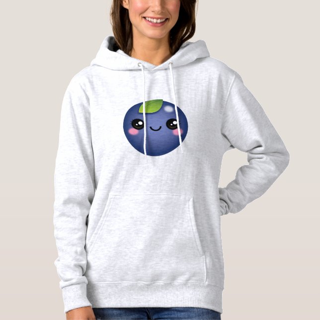 Moletom Kawaii Blueberry Hoodie (Frente)