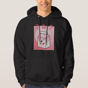 Moletom Kawaii Cow Retro Japonês Strawberry Milkshake