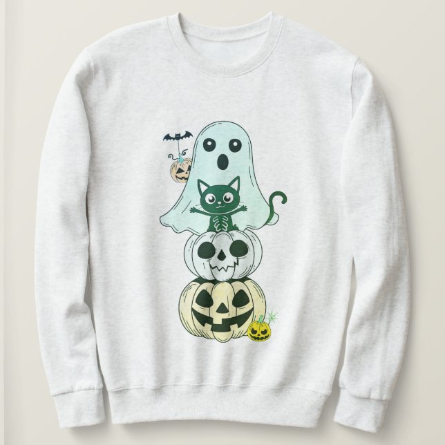 Moletom Kawaii Cute Halloween Characters (Frente do Design)