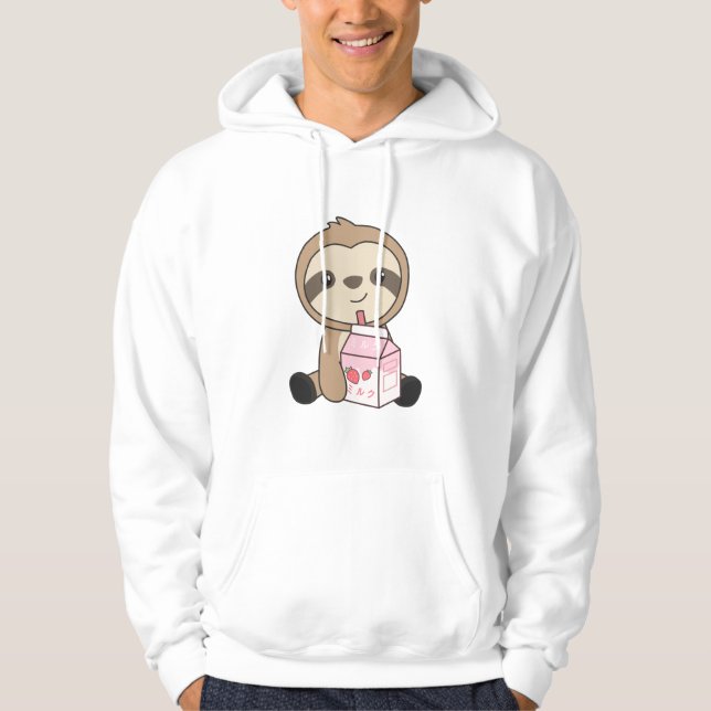 Moletom Kawaii Fault Retro Japonês Strawberry Milkshake (Frente)