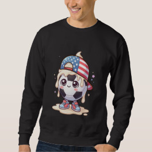 Moletom Kawaii Futebol Sorvete Derretendo Esporte Amor Bo