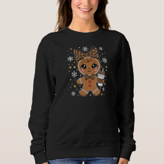 Moletom kawaii gingerbread leopard christmas