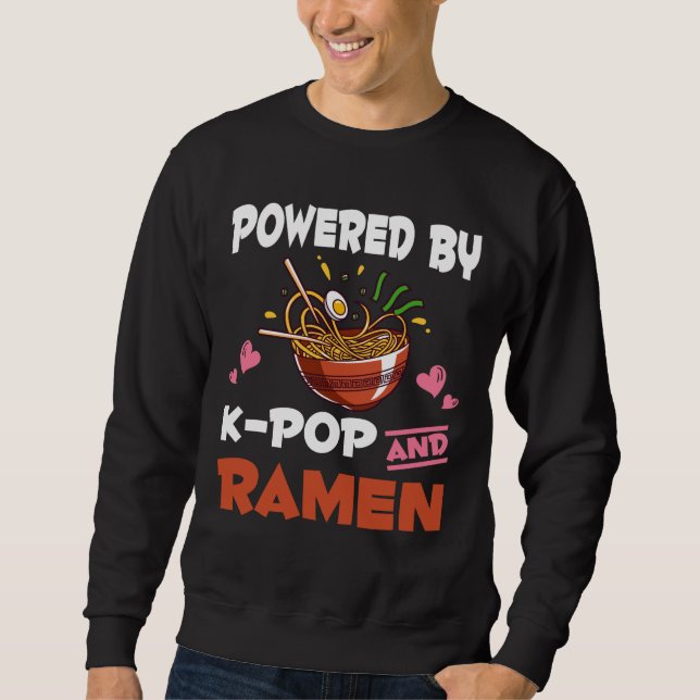 Moletom Kawaii Noodles Kpop, viciado por K-pop e Ramen (Frente)