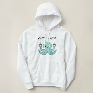 Moletom Kawaii Octopus Coffee Sweatshirt Caffin Loop Cute