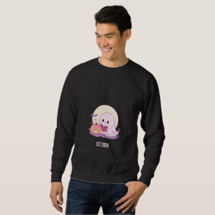Moletom Kawaii Pastel Goth Fantasma Lendo Livro Fofo Assus