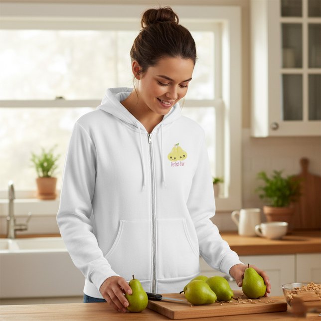 Moletom Kawaii Pear Casal Perfeito Par Funny Pun (Criador carregado)