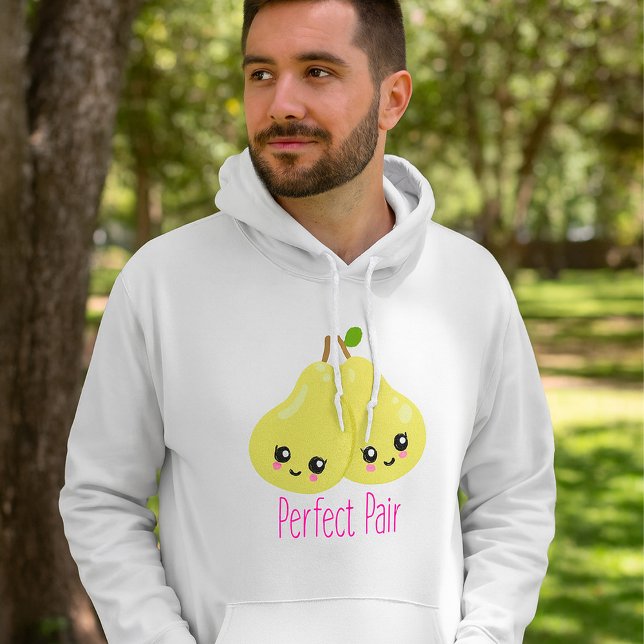 Moletom Kawaii Pear Casal Perfeito Par Funny Pun (Criador carregado)