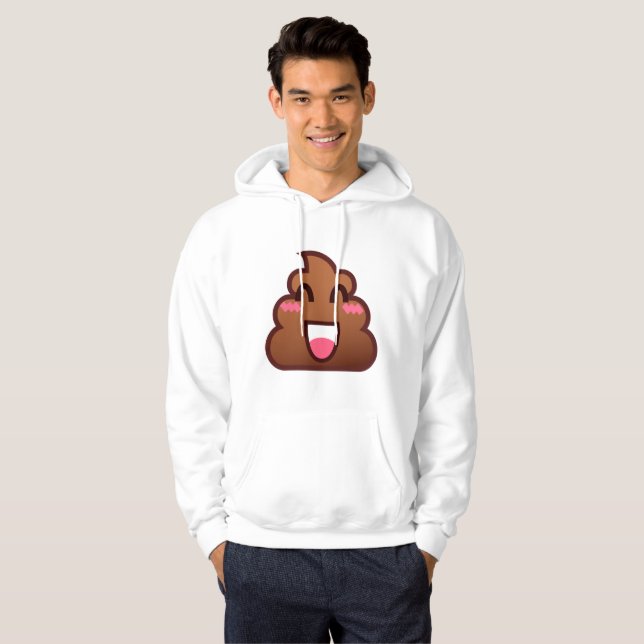 Moletom kawaii poop emojis mens capuz (Frente Completa)