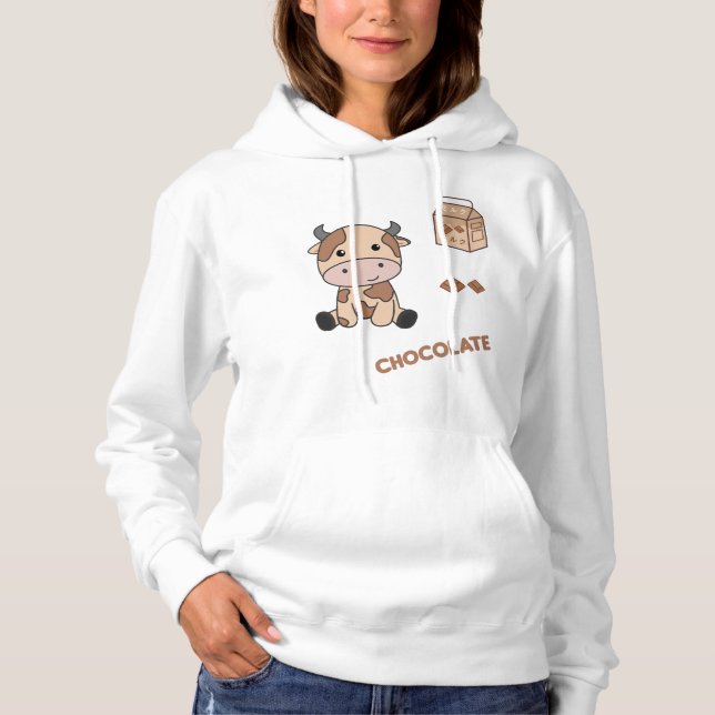 Moletom Kawaii - Vaca Retrora de Chocolate Japonês (Frente)