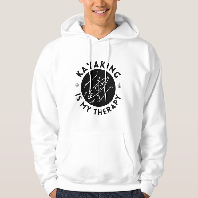 Moletom Kayaking É Meu Hoodie Terapêutico (Frente)