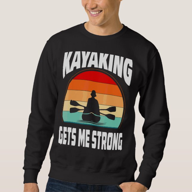 Moletom Kayaking Me Consegue Forte Retro Paddel Junto Suns (Frente)