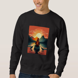 Moletom Kayaking River Camper River Boating In Sunset 3