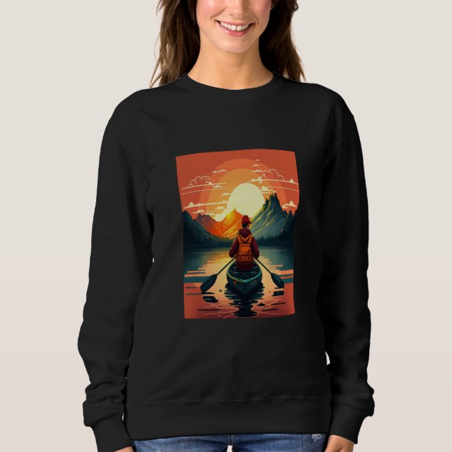 Moletom Kayaking River Camper River Boating In Sunset  3 (Frente)