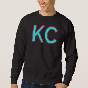 Moletom KC Teal Blue KC 2 Letters Kansas City Classic &