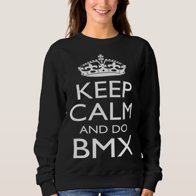 Moletom Keep Calm and BMX Practice Workout Summer Idea (Frente)