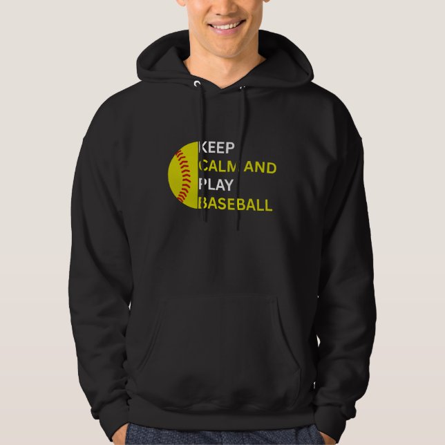 Moletom Keep Calm and Play Baseball (Frente)